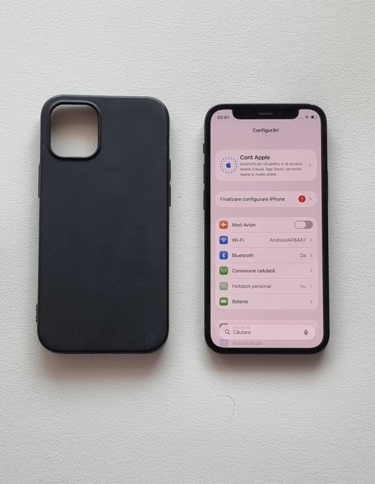 iPhone 12 Mini Black, 64 GB, bateria 100%, in stare foarte buna, liber