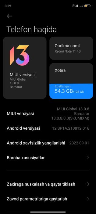 Redmi noti 11 4 g
