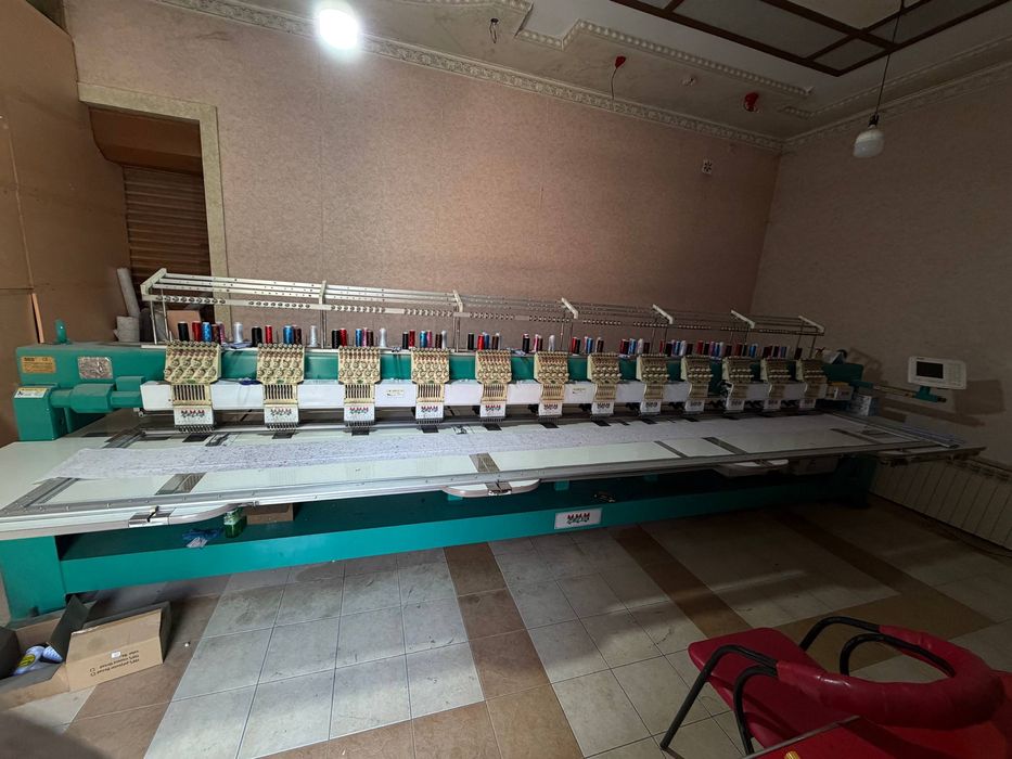 Feiya 12 tikuv moshina 220da ishlidi. Промышленная вышивальная машина