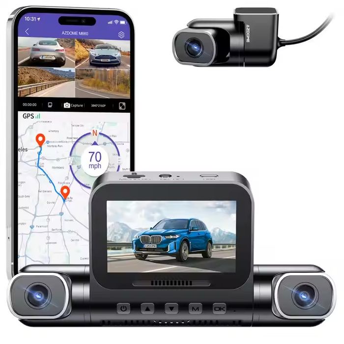 AZDOME M660 4-канальный видеорегистратор с круговым обзором