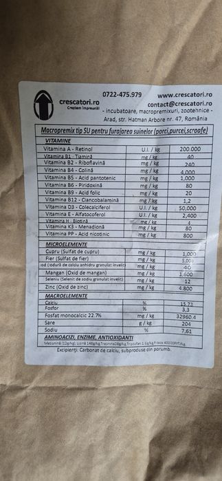Furaj Granulat pentru porci