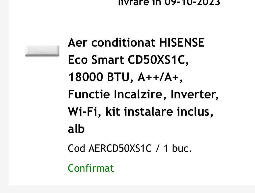 Aer conditionat hisense eco smart