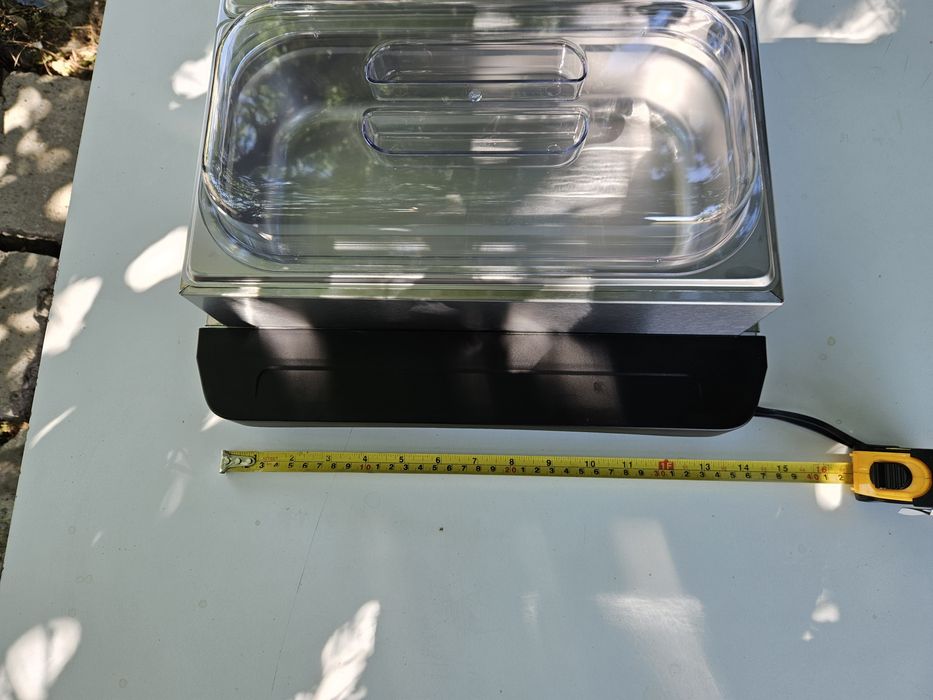 Бен-мари топло със сух нагревател отдолу  със три гастронорми