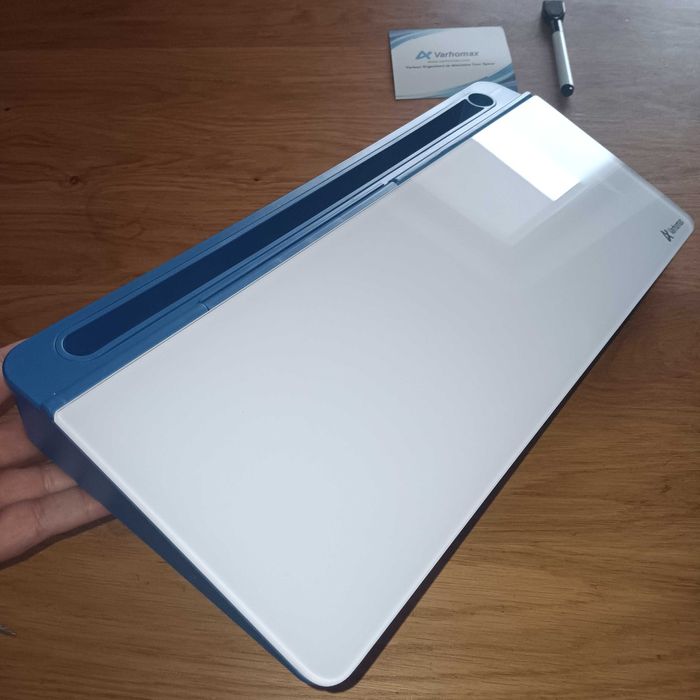 НОВА! Стъклена дъска за бюро с органайзер, отделения и стойка