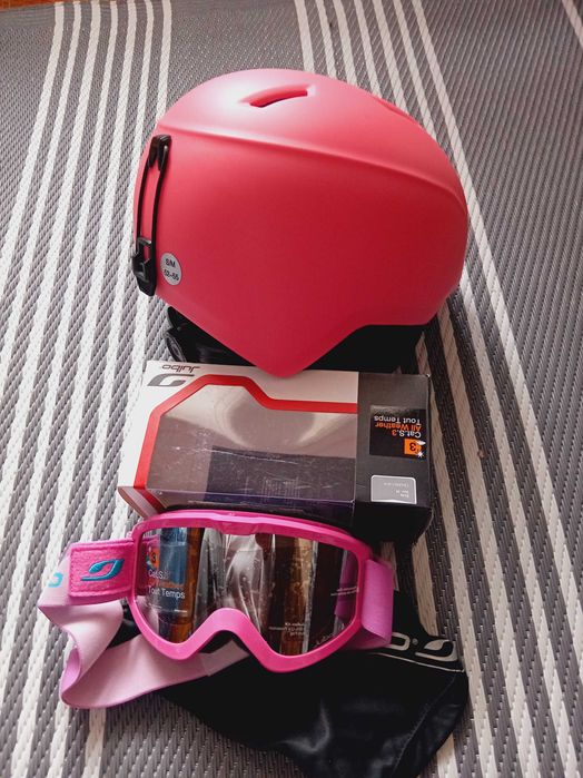 Нови  Комплект Каска  и очила за ски