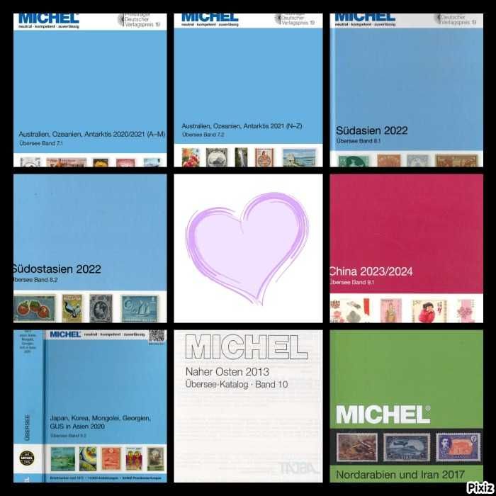 Michel,Scott,St.Gibbons и др.-Каталози пощенски марки,картички,монети