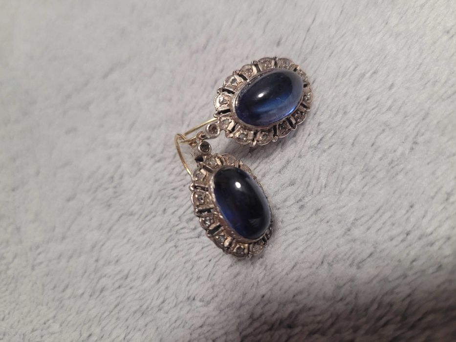 Cercei ANTURAJ , Safir si diamante