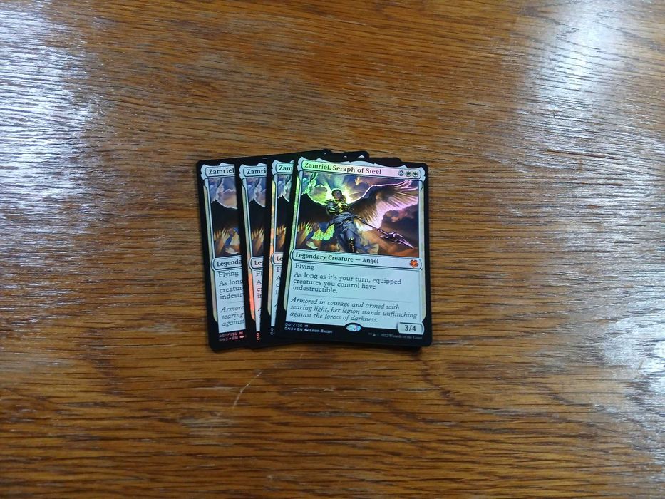 set 4 carti joc Zamriel, Seraph of Steel (GN3) pt Magic The Gathering