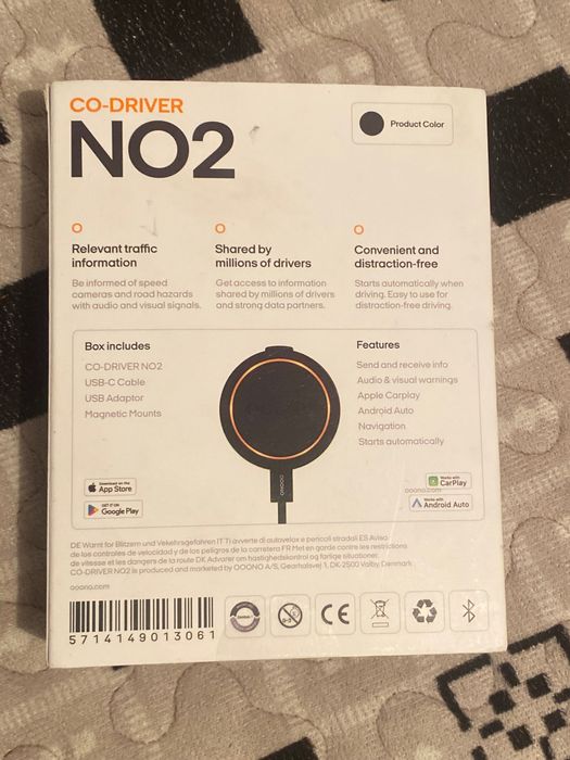 Vând avertizor radar auto OOONO CO-Driver NO2,nou,sigilat.