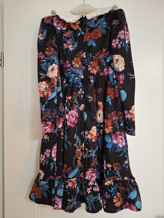 Rochie pentru fete, cu guler si maneca lunga, 7 ani