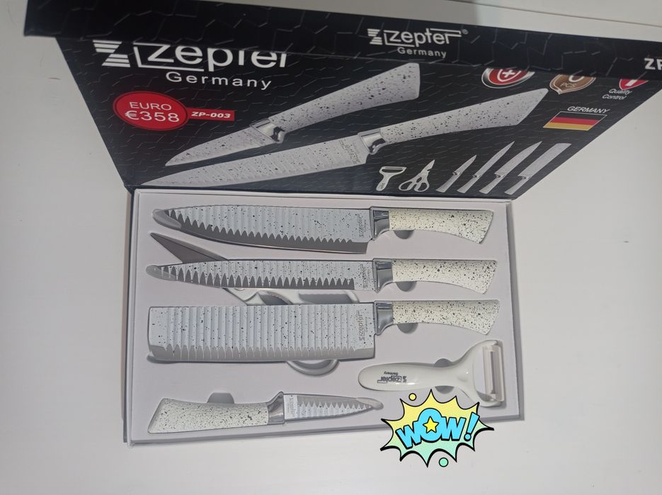 Набор ножей белый