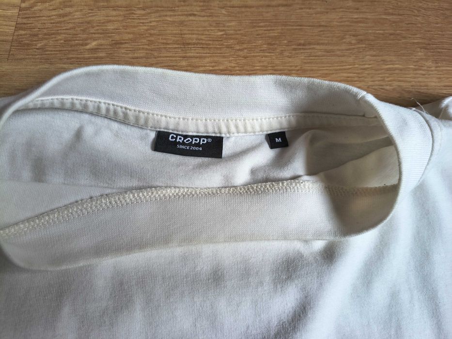 Tricou alb Cropp, mărimea M, unisex.
