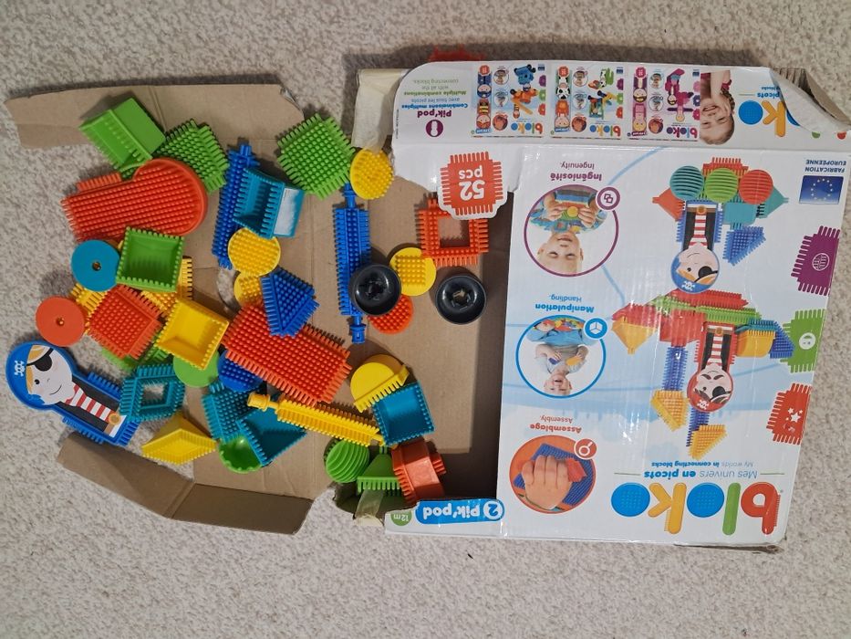 Lot joc atacul rechinului, puzzle incastru animale, puzzle ceas culori forme geometrice, cuburi construcție