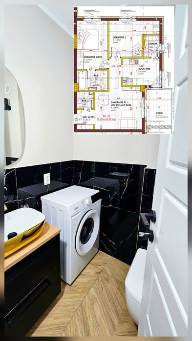Apartament 3 camere mobilat utilat nou Floresti pf