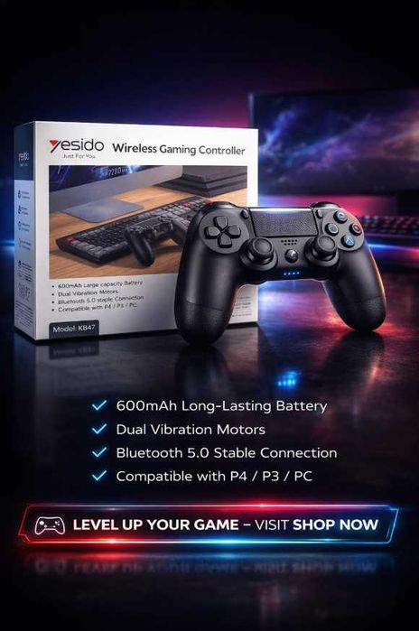 Yesido Геймпад Yesido KB47 беспроводной для PS4 / PS3 / ПК / смартфона
