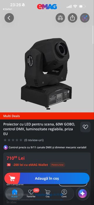 4 par led, 2 moving head, dmx