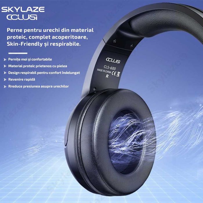 Casti Gaming Skylaze® CLS-200 RGB, Surround HD, 50mm, Microfon, Negru