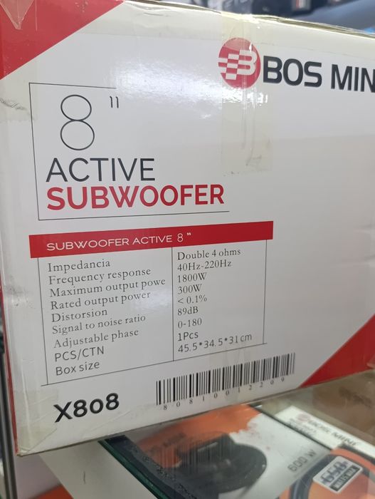 Sabufer Aktivniy 1800watt 8 dyum yangi Active Subwoofer