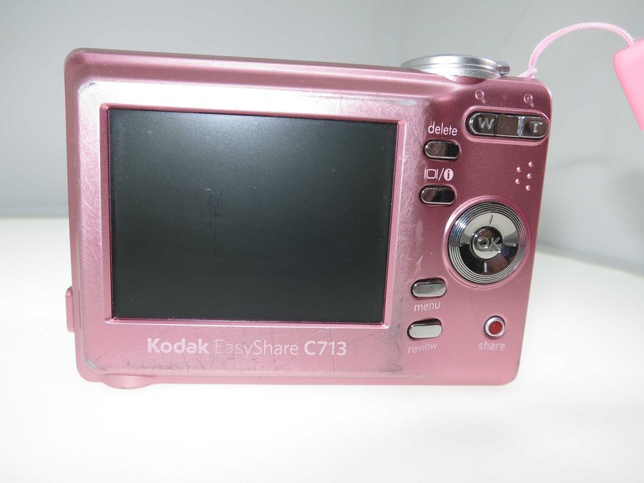 Kodak EasyShare C713 розов компактен фотоапарат, ретро цифрова камера Кодак, 7 мегапиксела и 3х оптичен зум, работи и снима с отлично качество