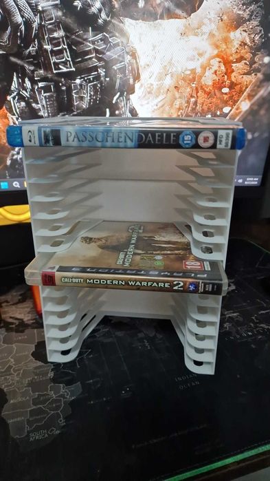 Suport vertical discuri PS5 PS4 PS3 BluRay - 15 sloturi