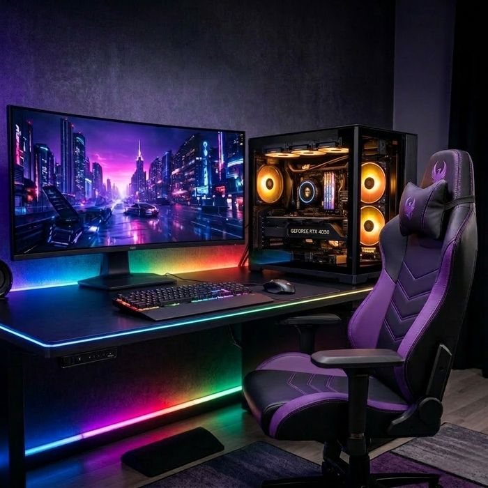 Setup Gaming Premium | RTX 4090 | Ryzen 7 7800X3D | Monitor 32" Curved