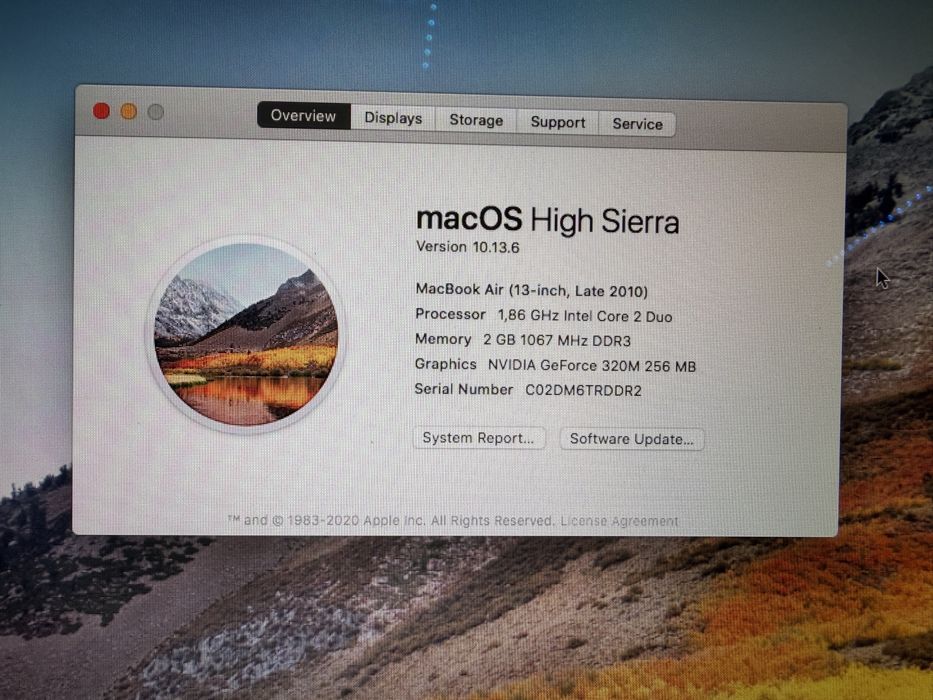 Apple MacBook Air 13” Late 2010 – SSD – Funcțional – Baterie OK + Încărcător
