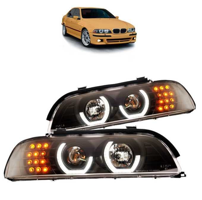 Far faruri BMW E39 3D Angel Eyes negru NOU
