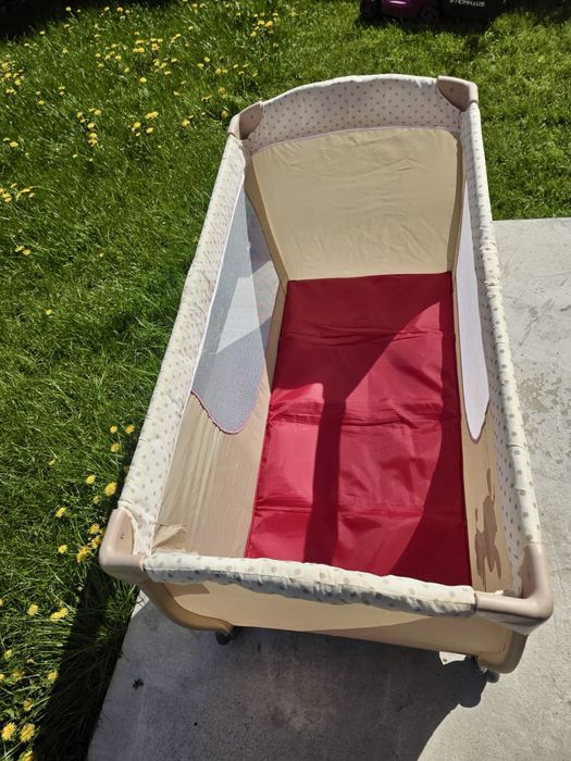 Patut pliabil cu saltea din cocos pentru copii bebelusi