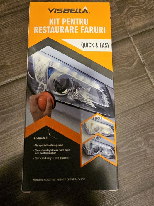 Kit restaurare faruri auto si parbriz, Visbella,