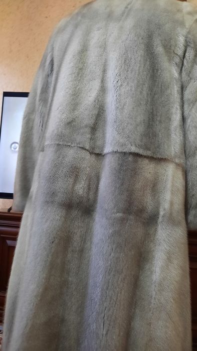 Шуба голубая норка