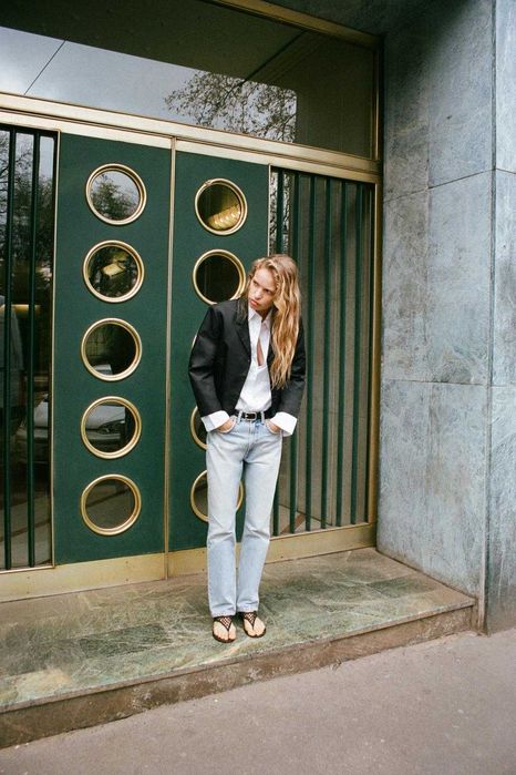 Комплекти Зара зелен 100 % вълна и черен полиамид НОВИ с етикет