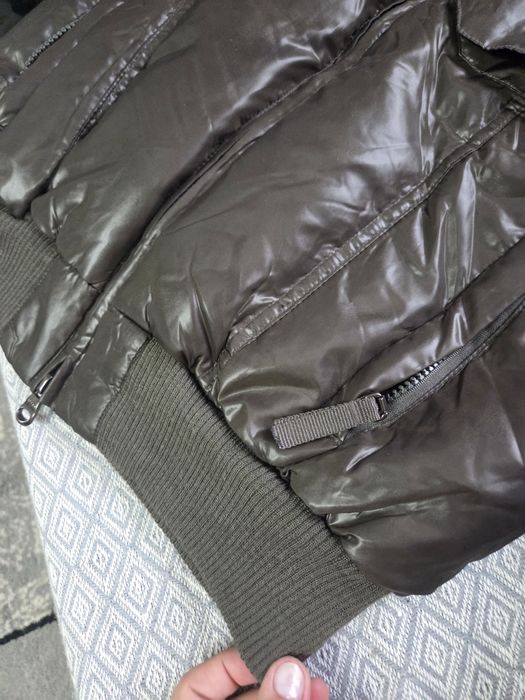 Geaca dama,puf rata si blana naturala