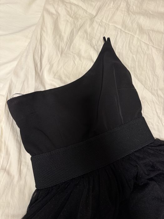 Черна парти рокля тип балерина LYNNE