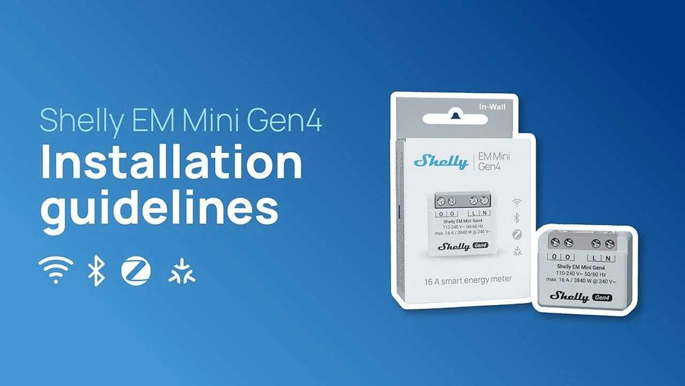 Shelly EM Mini Gen4 – Matter и Zigbee Електромер