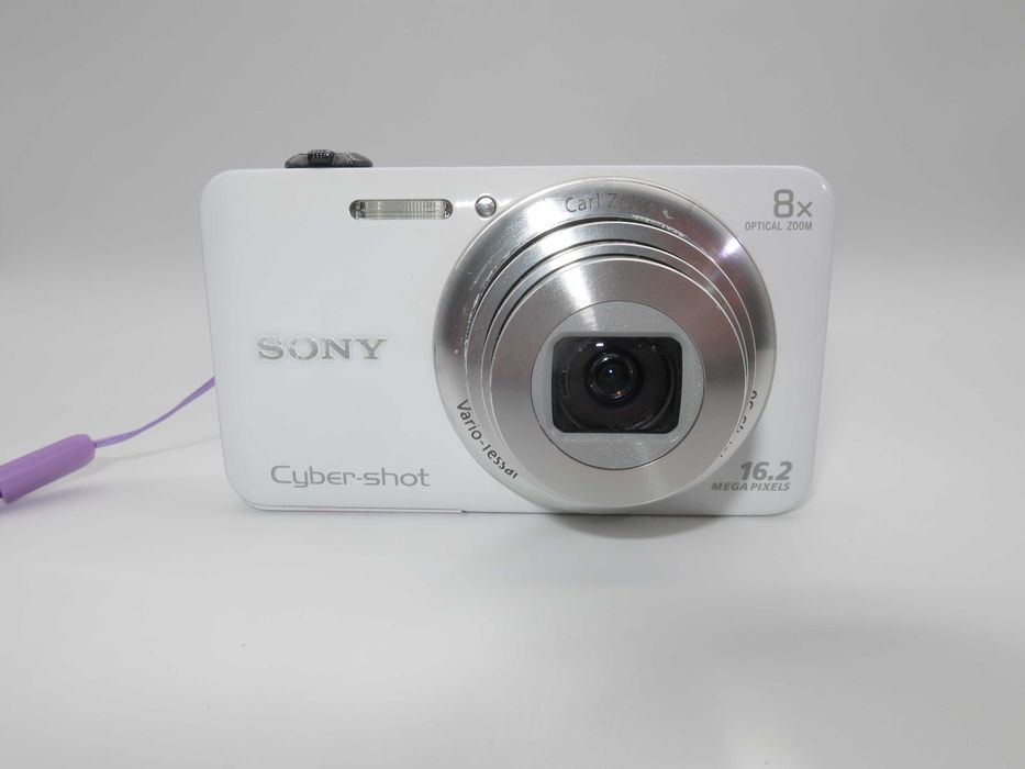 Sony Cyber-Shot WX80 ултра компактен цифров фотоапарат, дигитална камера в елегантен бял цвят, FULL-HD, 16MP, 8х оптичен зум, снима и работи отлично!