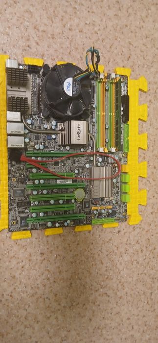 DFI LanParty + Intel Core 2 Duo E6550 + кулер