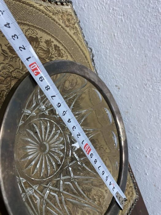 Кристална фруктиера с посребрен борд