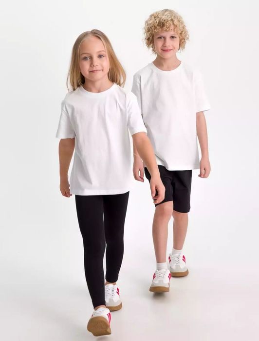 Белая футболка для мальчиков и девочек