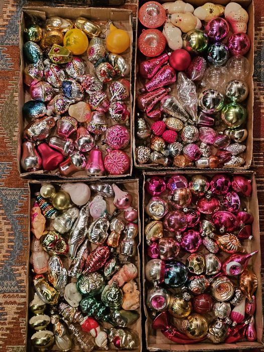 Ёлочные игрушки - стекло- ретро