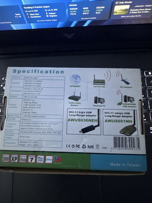 Alfa awus036NH wifi adapter monitor mode