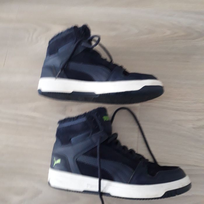 Puma , mar 39- Pantofi sport mid-cut de piele ecologica si piele intoa