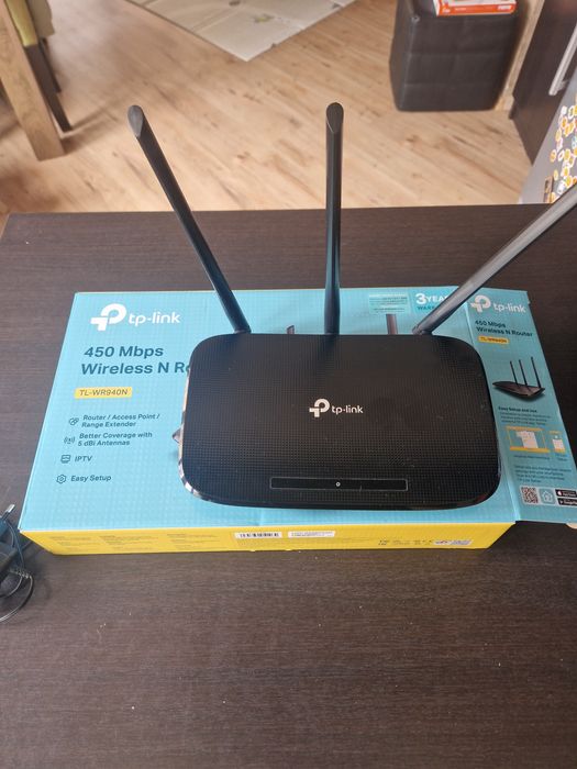 Безжичен рутер TP-Link TL-WR940N, 450Mbps