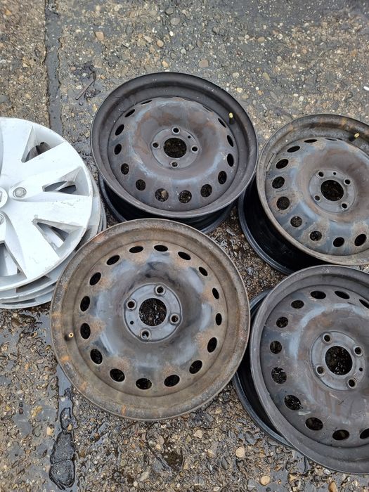 Jante oțel ~4x100~ 15 țoli ~ Renault / Dacia+capace roți