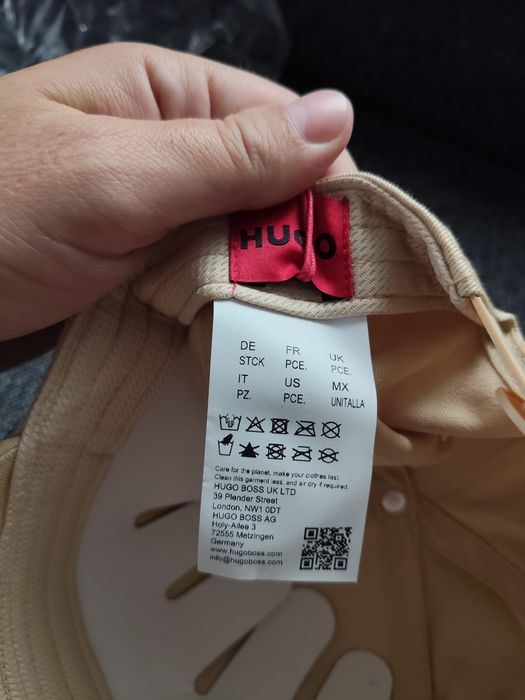 HUGO Jude sapca unisex bej cu logo nume brodat marime OS noua originala