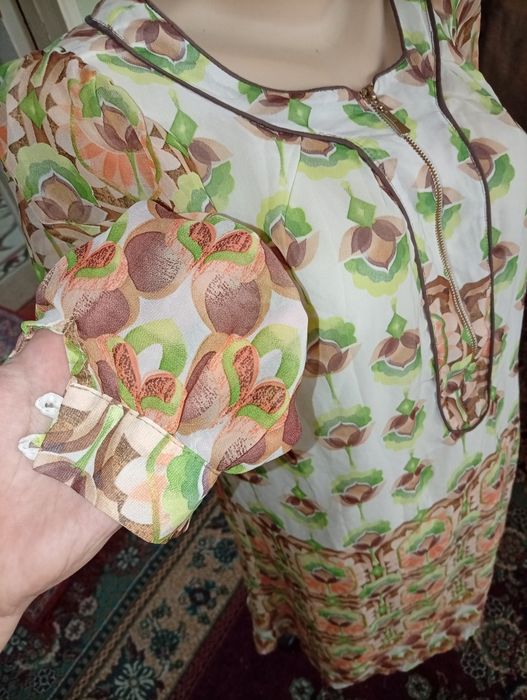Платье шифон ,куйлак велюр. Туника