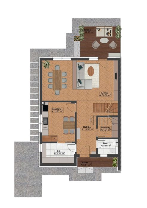 Casă P+1E Bragadiru, Pompă de căldură, 4 camere, 145 mp utili