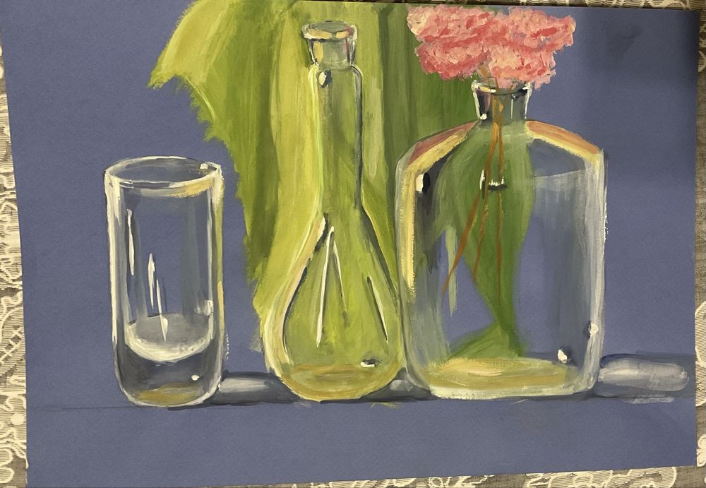 Картина стеклянные вазы