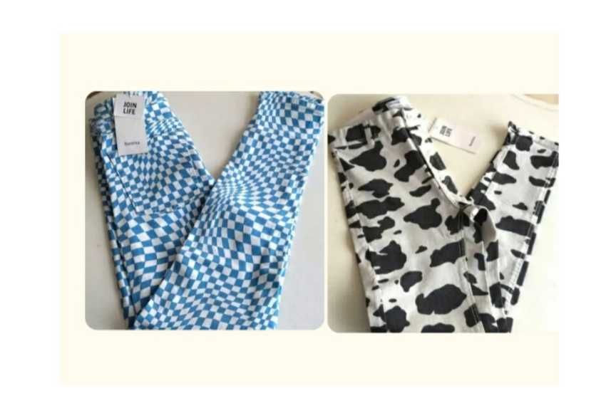 4"Bershka",Чёрн,Бел,Jeans Новые