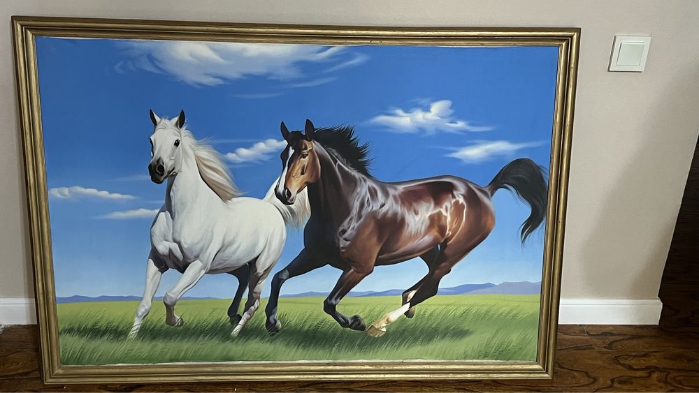 Шикарная картина с изображением скакунов в степи