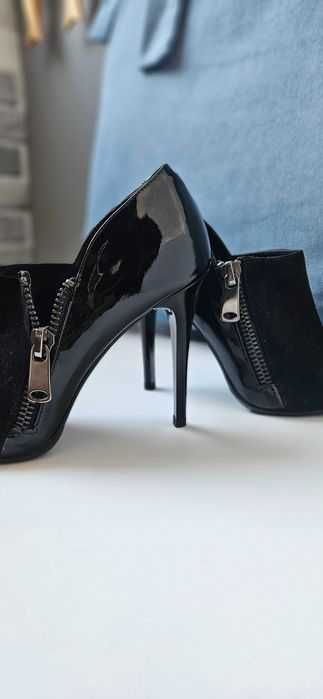 Cizme, botine, ScarpaMore,
toc 10 cm, nr. 39, piele interior exterior